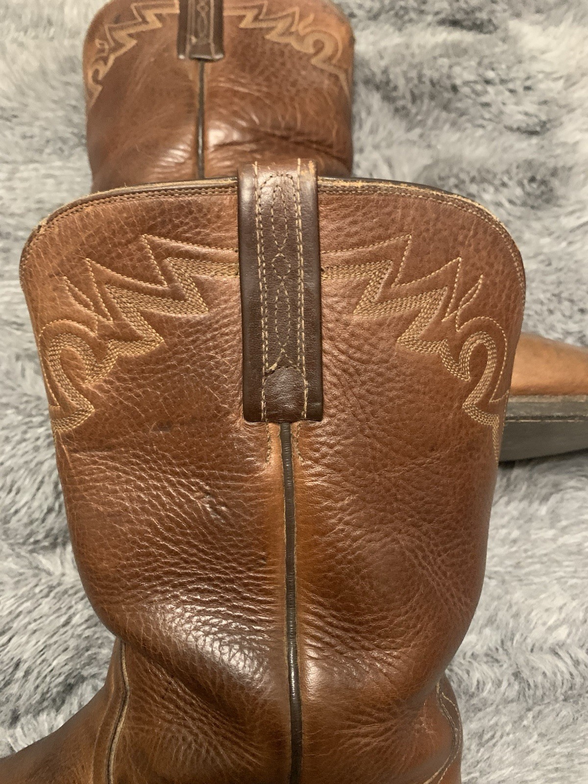 8 EE Lucchese 2000 Brown Leather Classic Cowboy Rodeo Boots