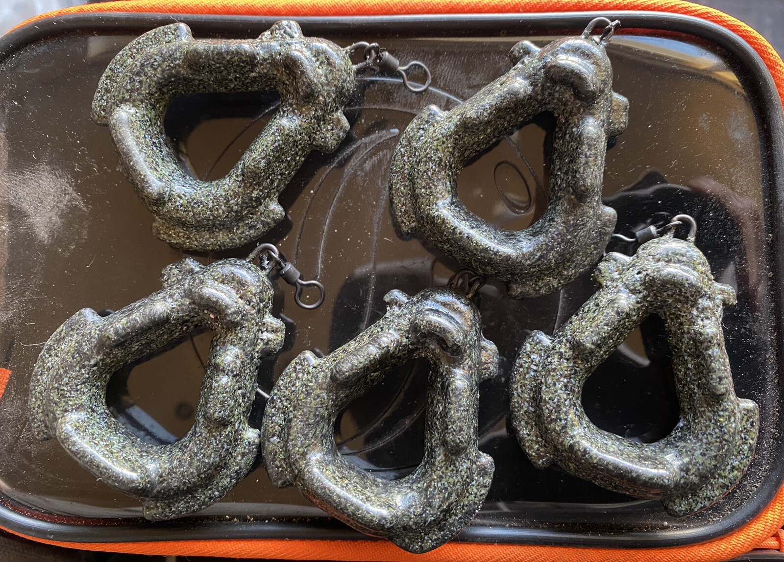 5 X 3oz  Gripper Anka Leads Smooth Army Camo Barbel, Carp, Sea & Beach Fishing