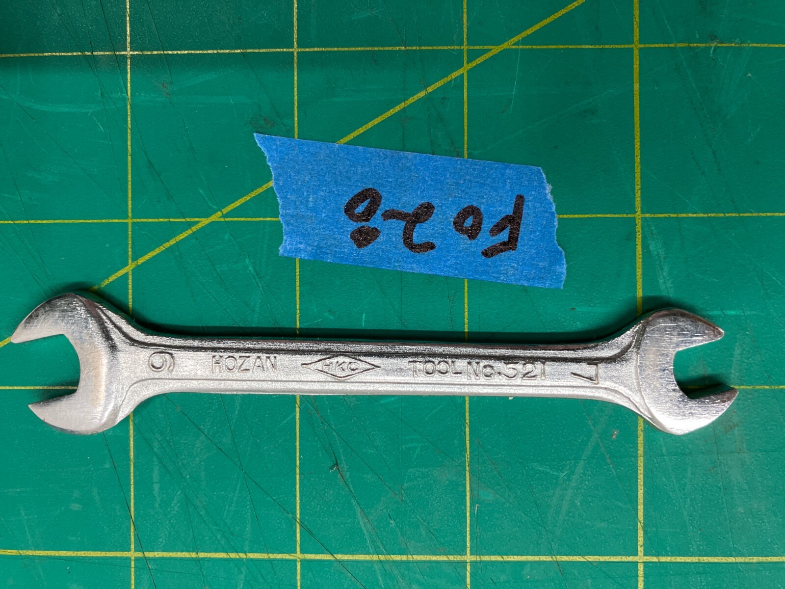Vintage Hozan HKC No.521 Drop Forged Open End Wrench Tool 7x9mm, Made In Japan