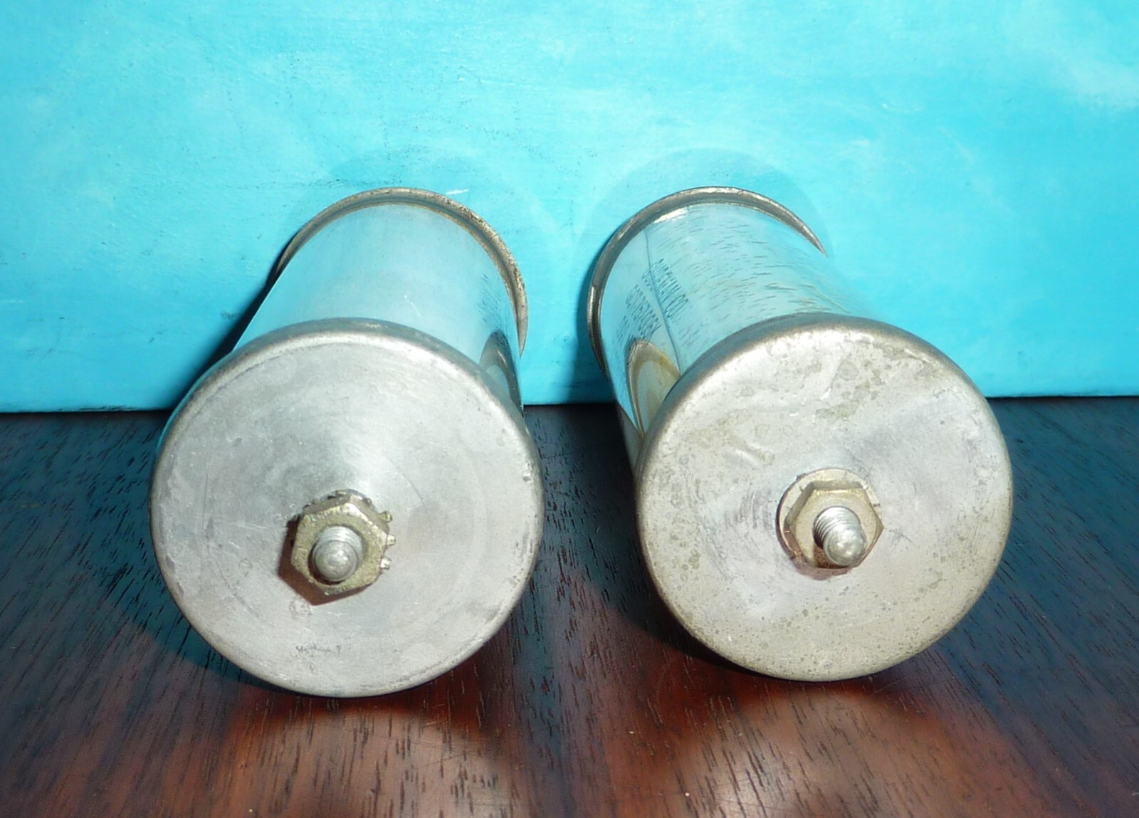 2 Gudeman Glass Transmitter Oil Filled Capacitors 0.001mfd@14kV 0.001uf@14,000V