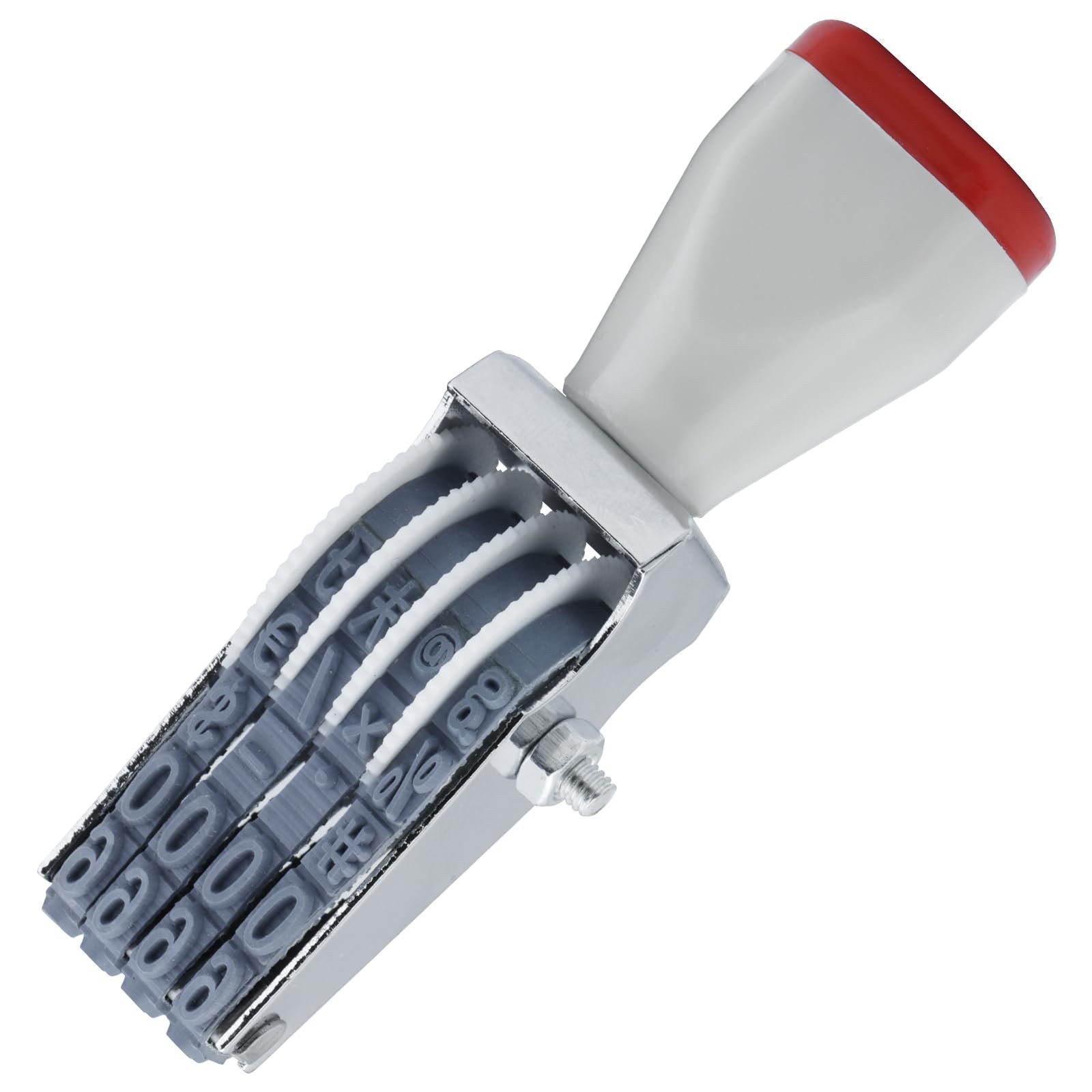 4 Digit Number Stamp by JPKTA,Rubber Changeable Office 4 Stamp, Grey