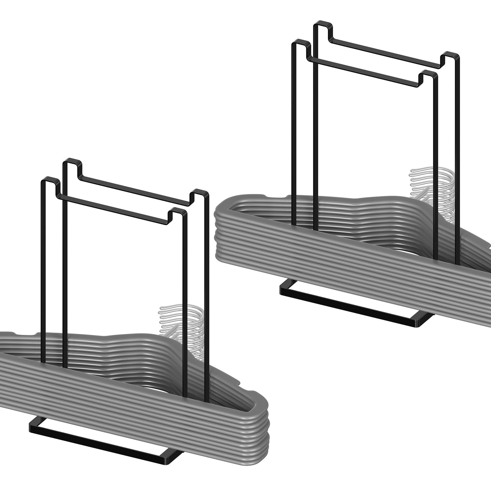 Adjustable Metal Hanger Stacker for Adults and Children Holds up to 55 Velvet...