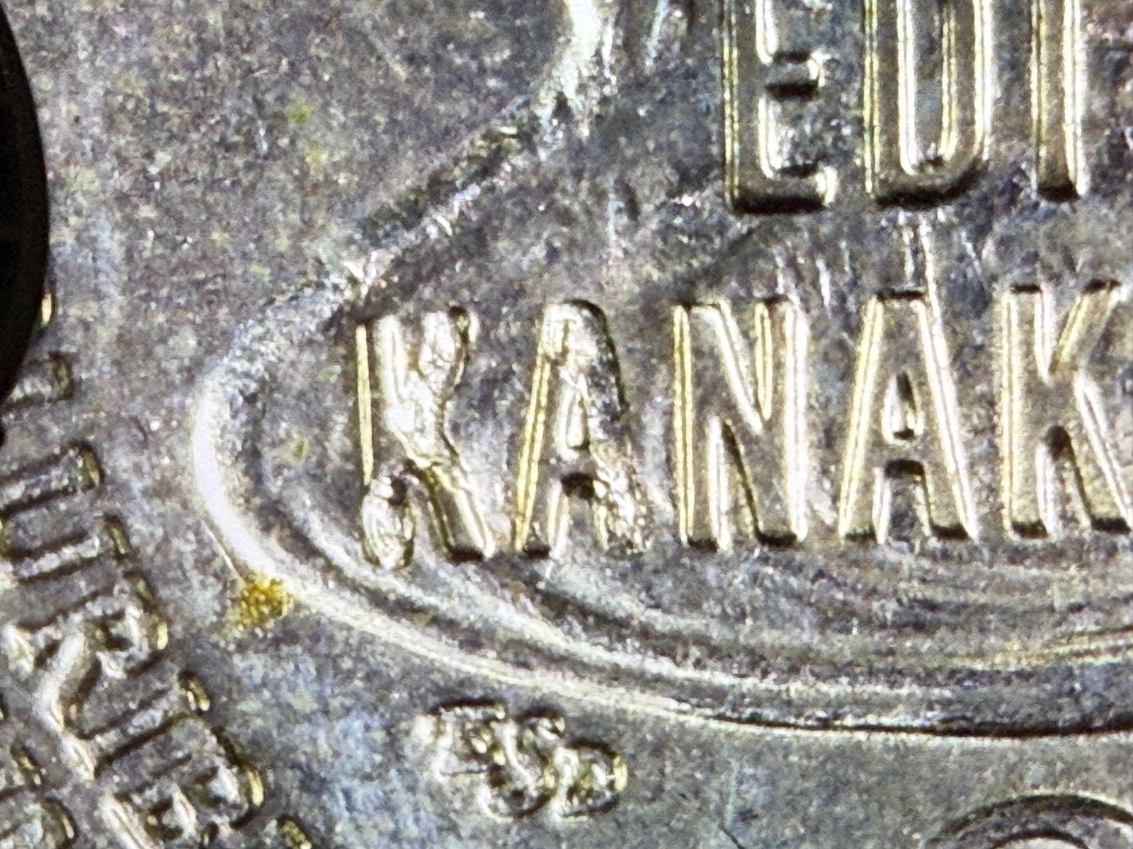 2023 P Edith Kanaka 'Ole ERROR Coin Die Chips on Name Lot 249