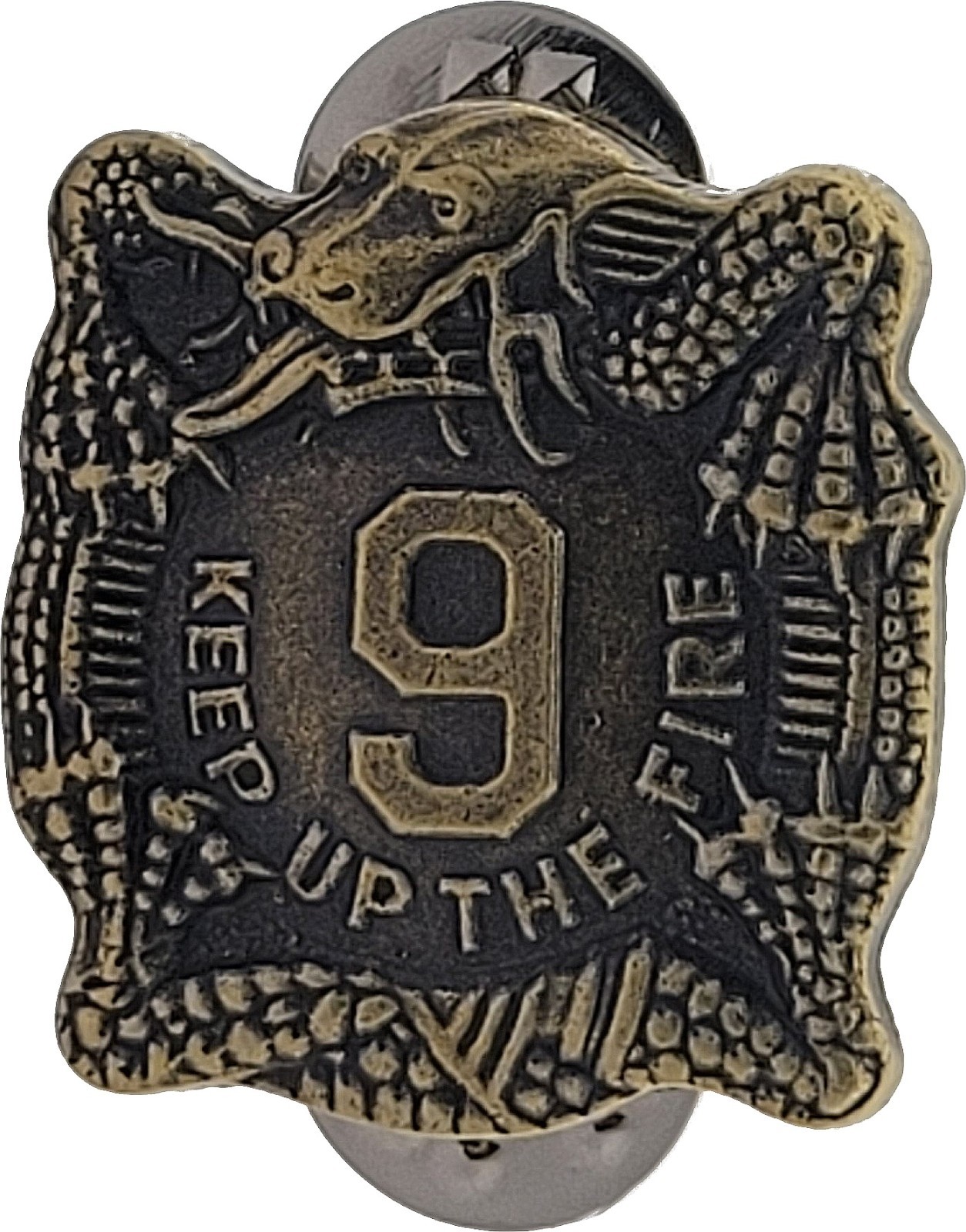 U.S. Military 9th Infantry Regiment DI DUI Insignia Crest D22 KEEP UP THE FIRE