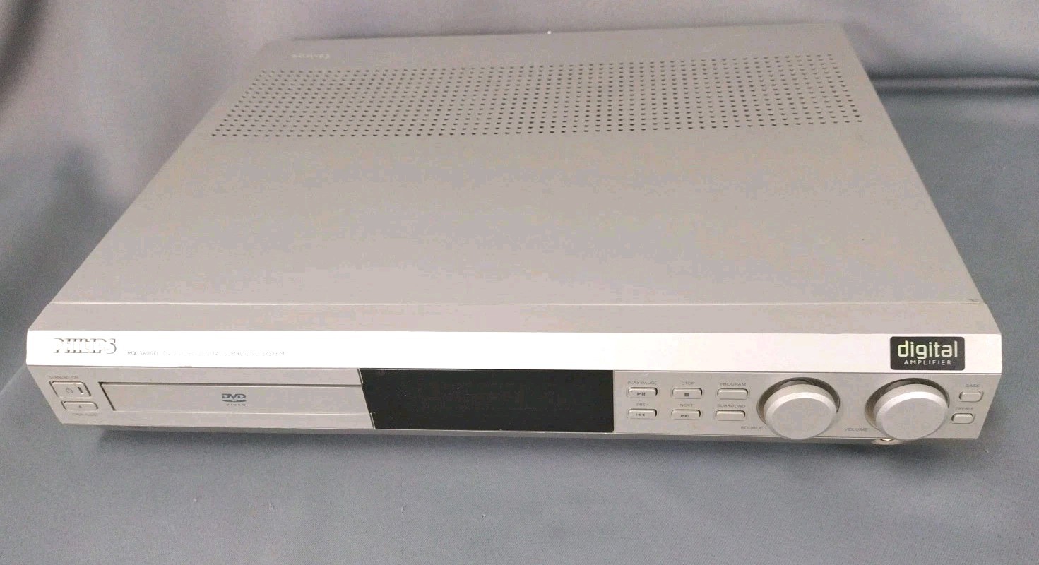 PhilipsMX3600D DVD Video Player Digital Amplifier Surround Sound System Tested