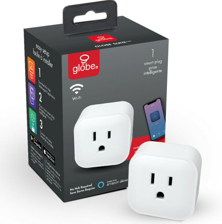 Globe Electric Wi-Fi Smart Plug - No Hub Required - White - WIFI App Compatible