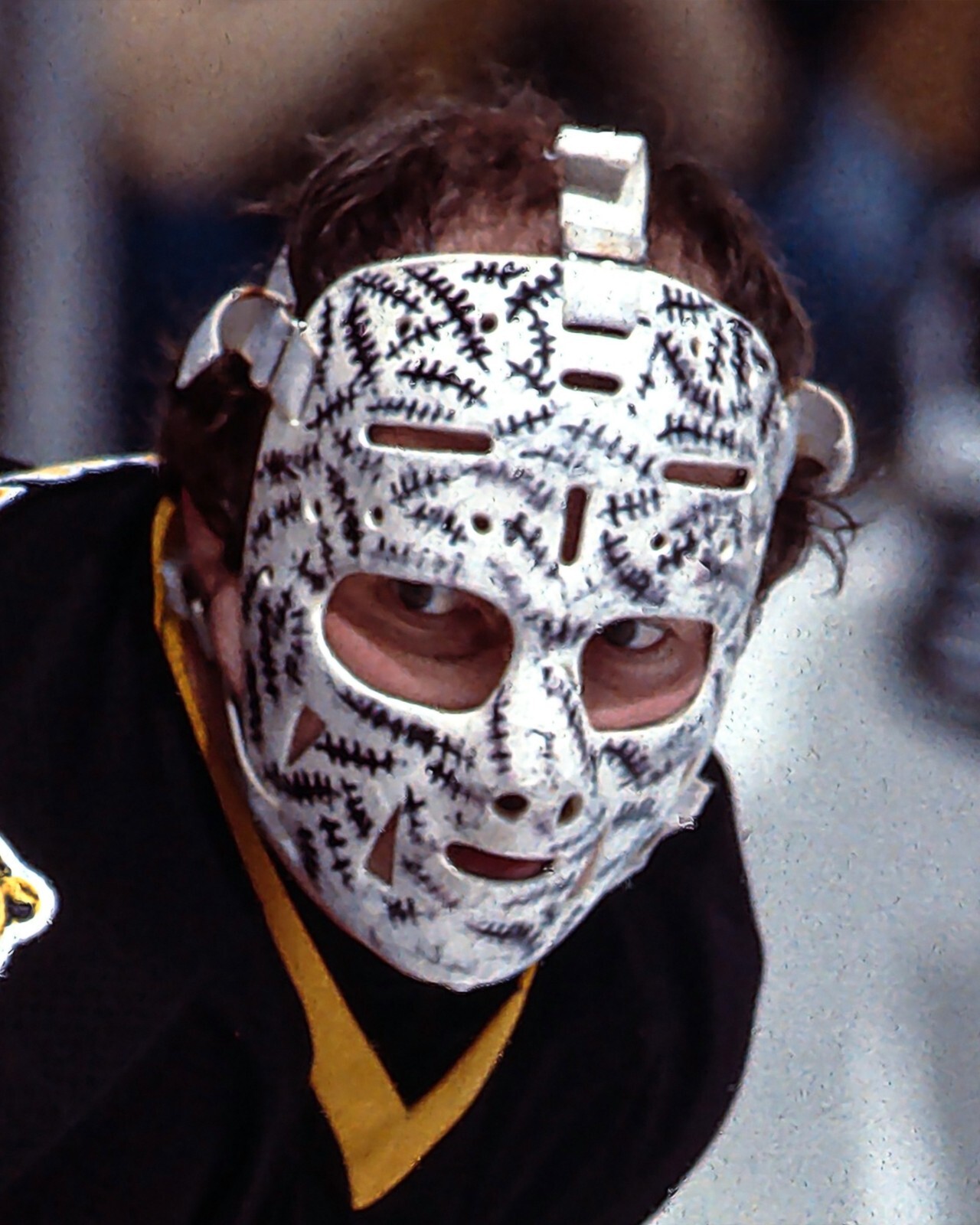 Gerry Cheevers Close Up Mask Boston Bruins 8x10 NHL Hockey Photo