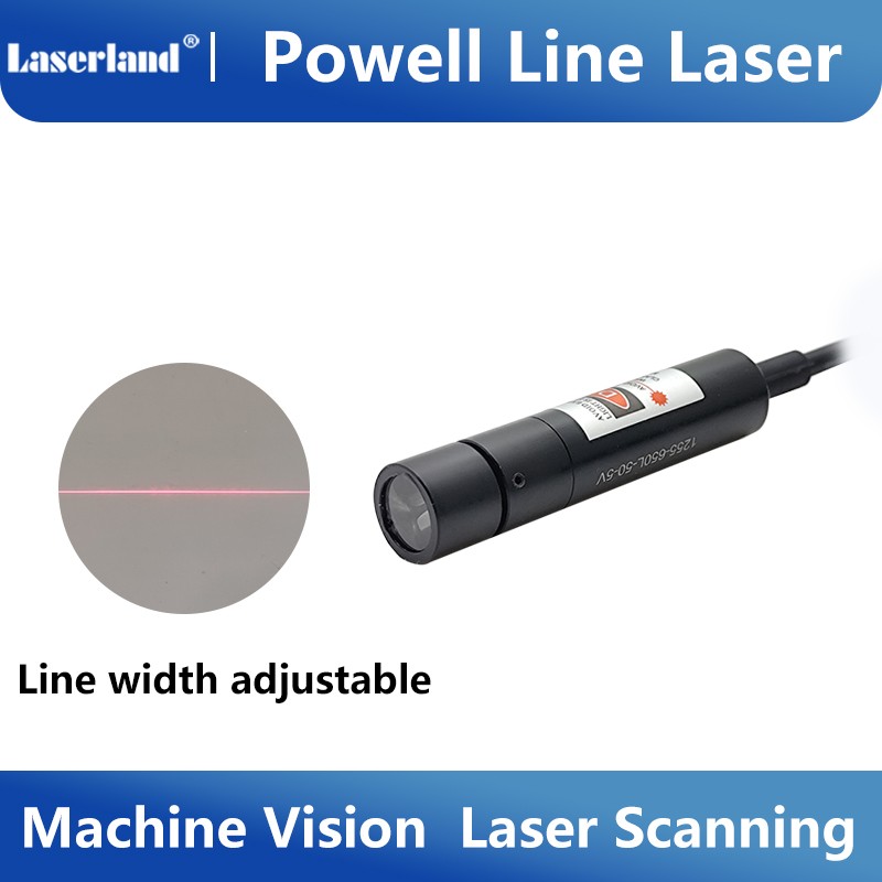 650nm Red Powell Lens Laser Line Module for Machine Vision Laser Scanning Use