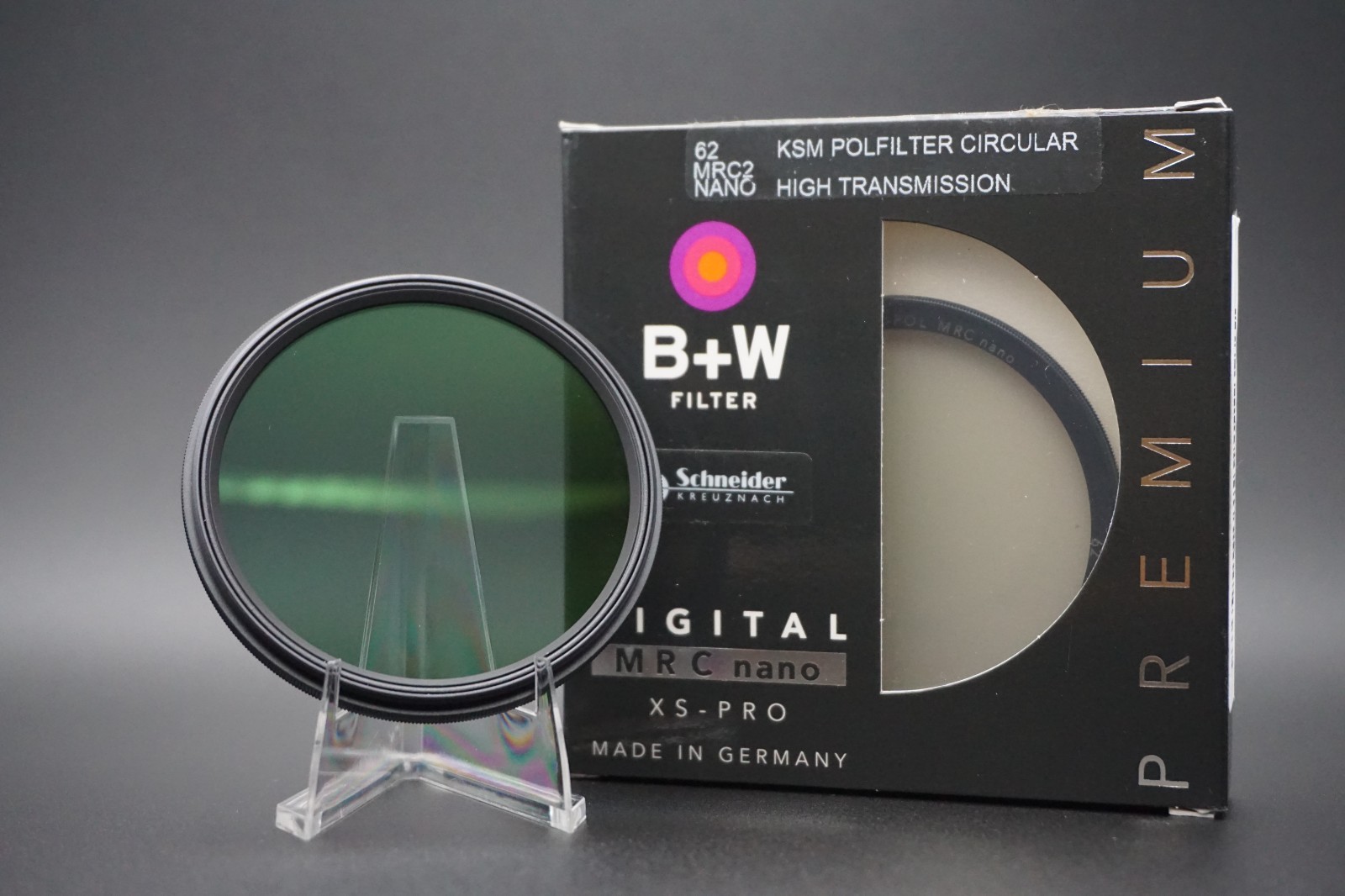 B+W 62mm High Transmission Kaesemann Circular Polarizer CPL Filter Brand New