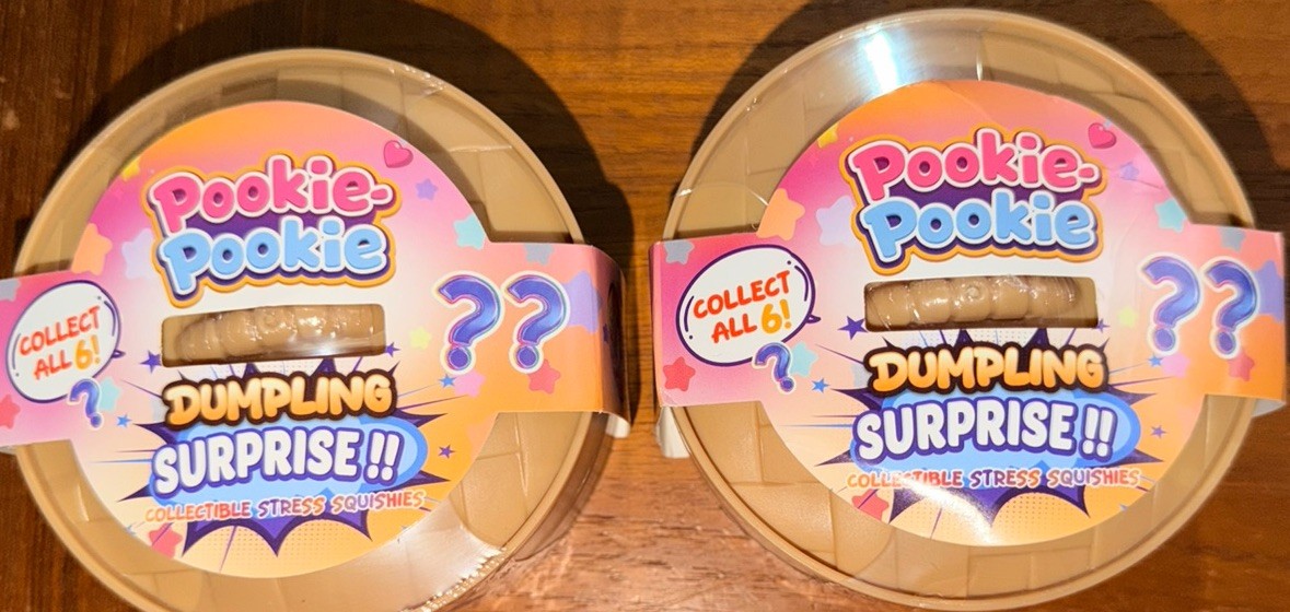 Bundle of 2 Tie Dye Mystery Squishy Dumpling Pookie Pookie TikTok Viral 3.5”