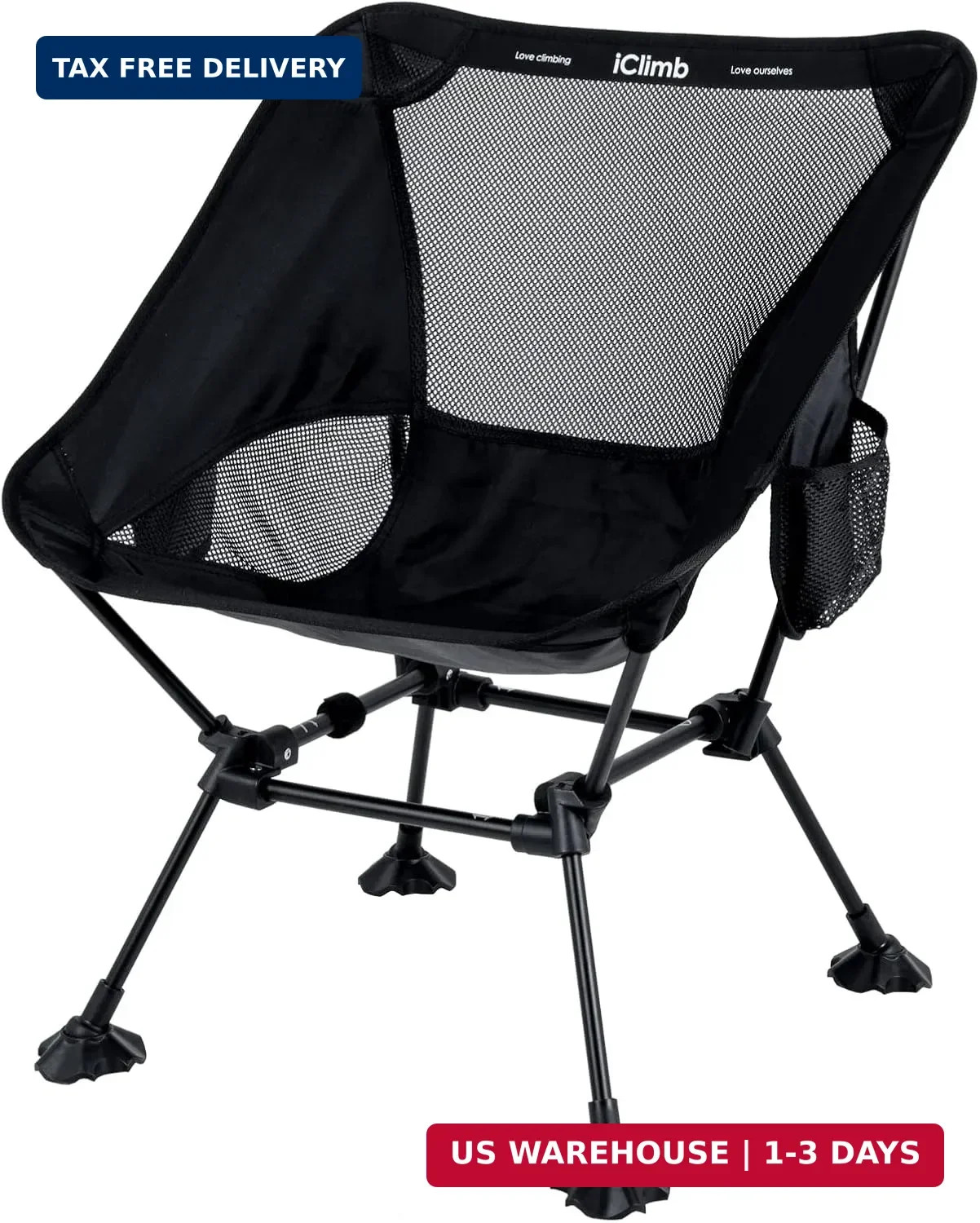 Ultralight Compact Camping Folding Beach Chair with Anti-Sinking Large Fe