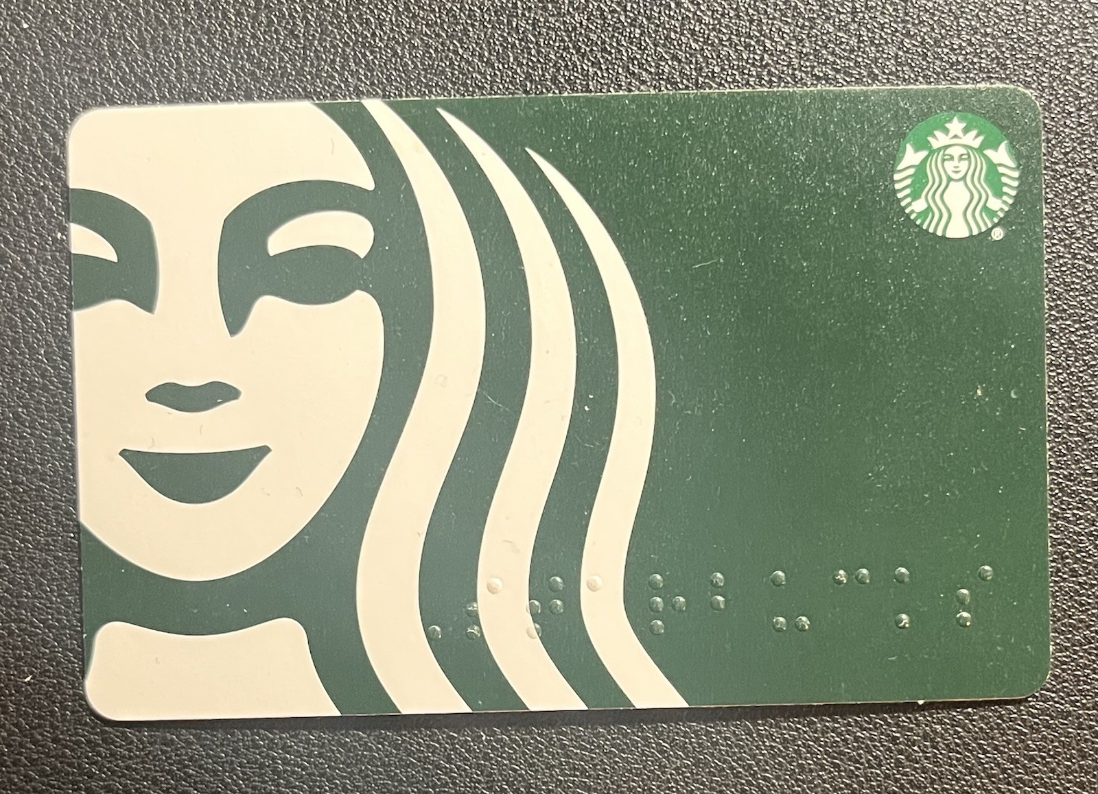 Starbucks Gift Card.  Canada BRAILLE