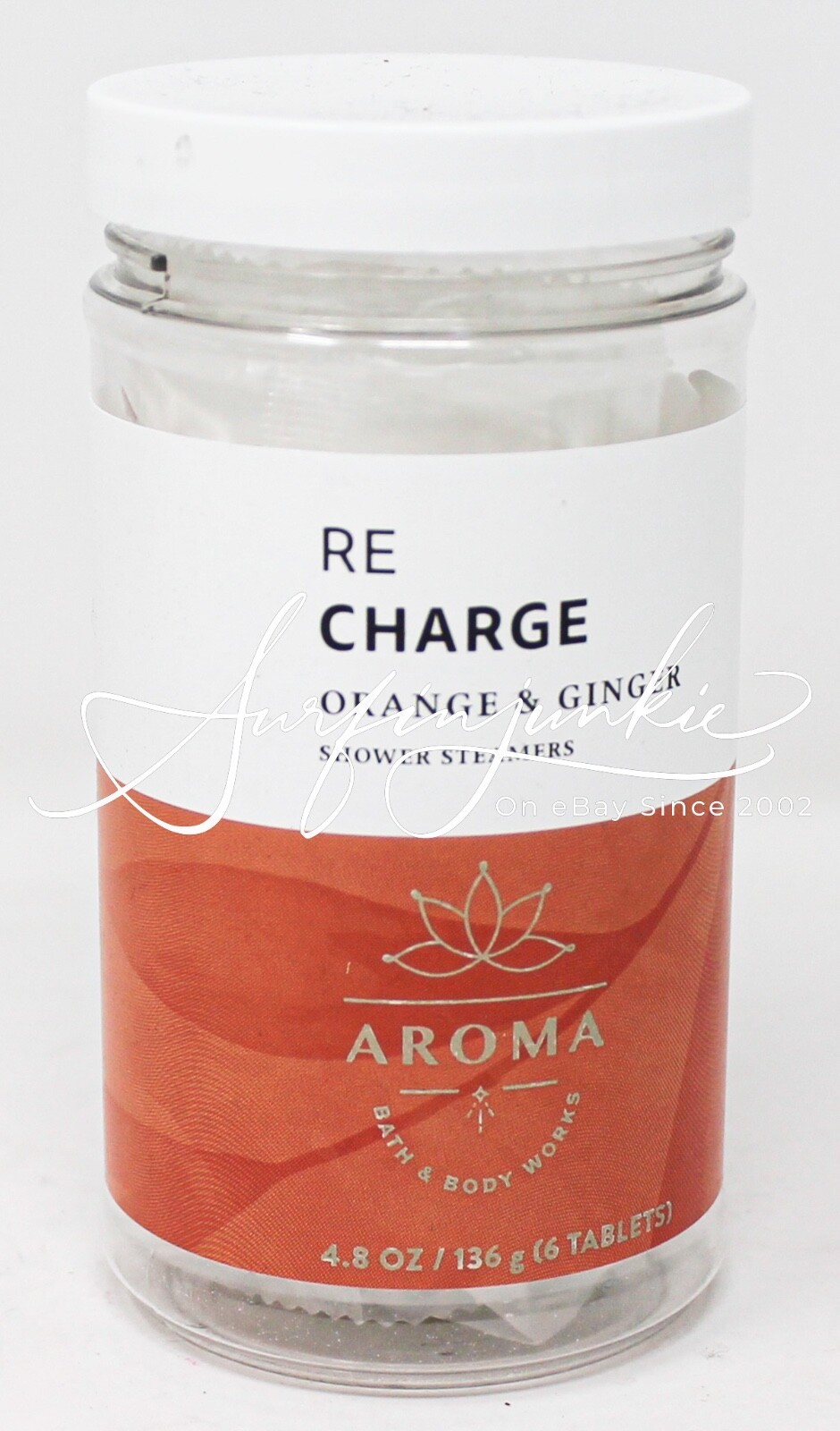 Bath & Body Works ReCharge Orange + Ginger Shower Steamers Aroma 6 Tablets