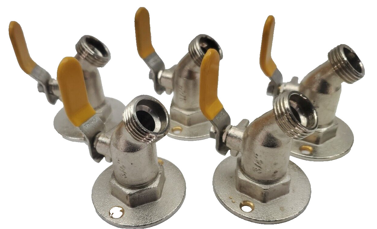 LOT OF 5, RAVEN R1316 3/4" IPS 1/4 TURN SILLCOCK, 1166-IPS, EVERFLOW.