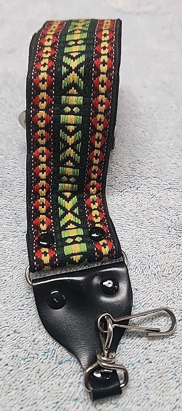Vintage 70s Wide Woven Retro Hippie / Hootenanny SLR/DSLR Camera Neck Strap