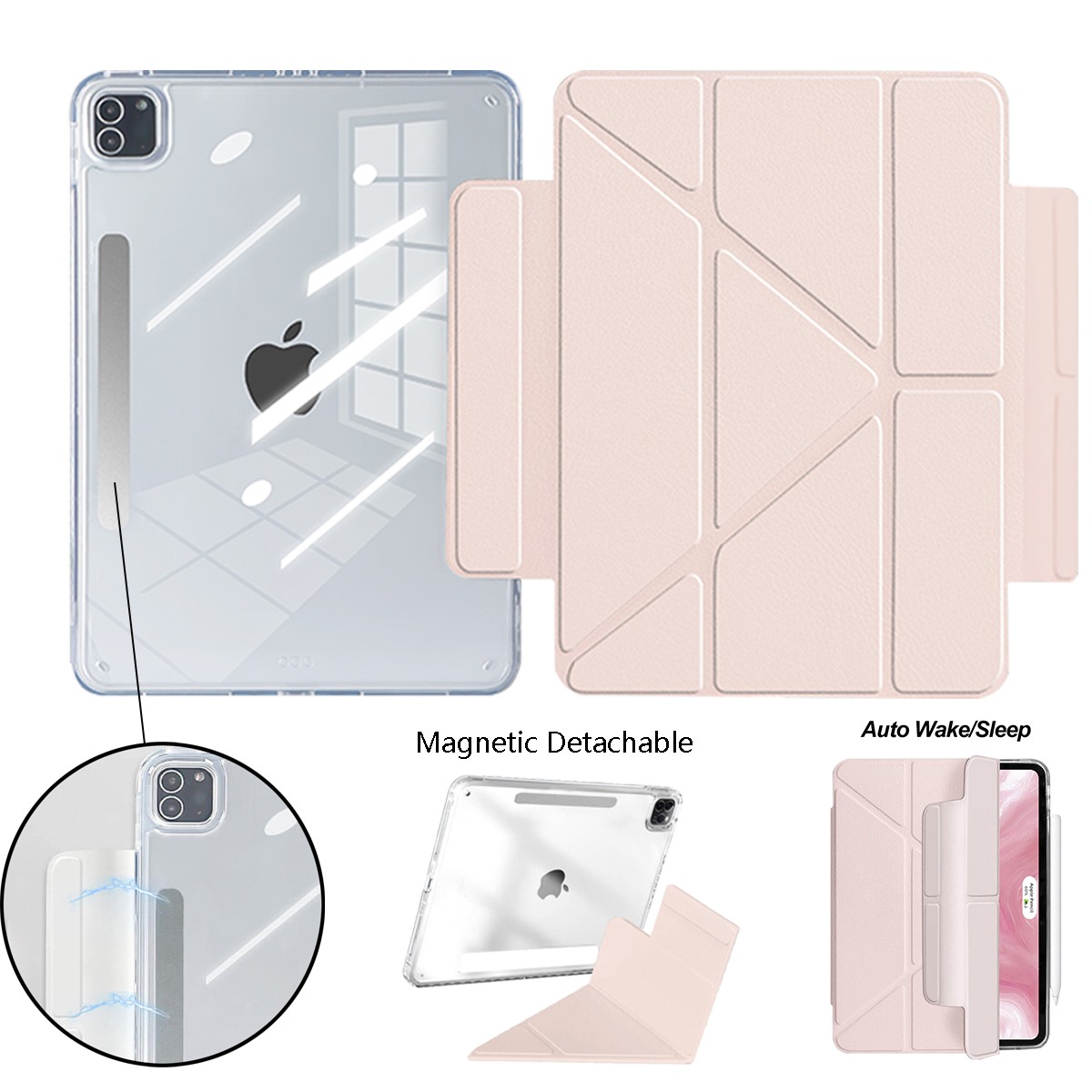 Magnetic Case for iPad (A16)/10th 9th 8th 7th Gen 11"/10.2" Foldable Stand Cover