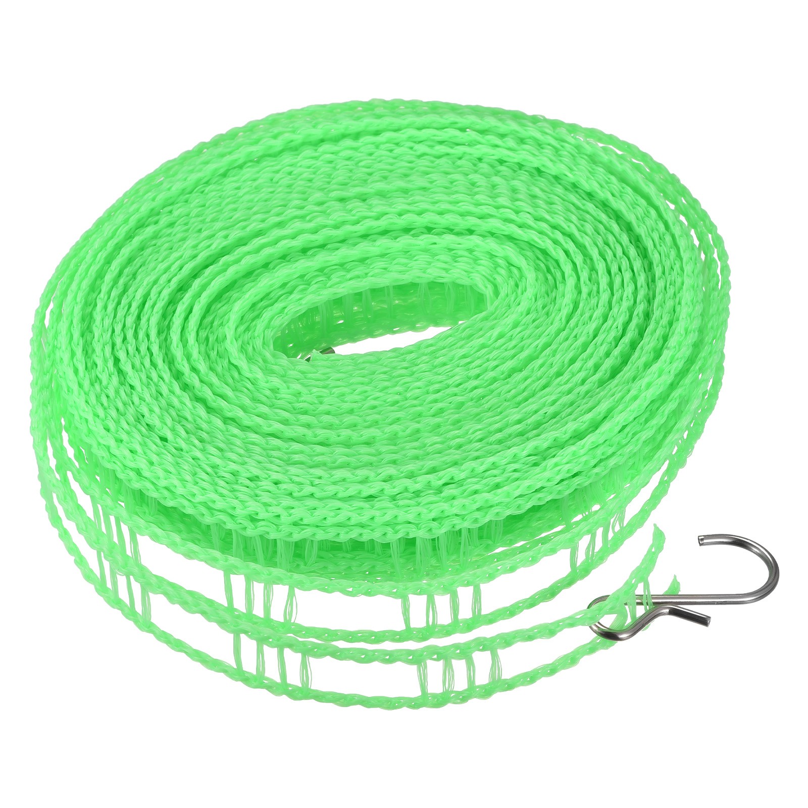 Portable Clothesline 32.8Feet Nylon Windproof Non-Slip Washing Line Green