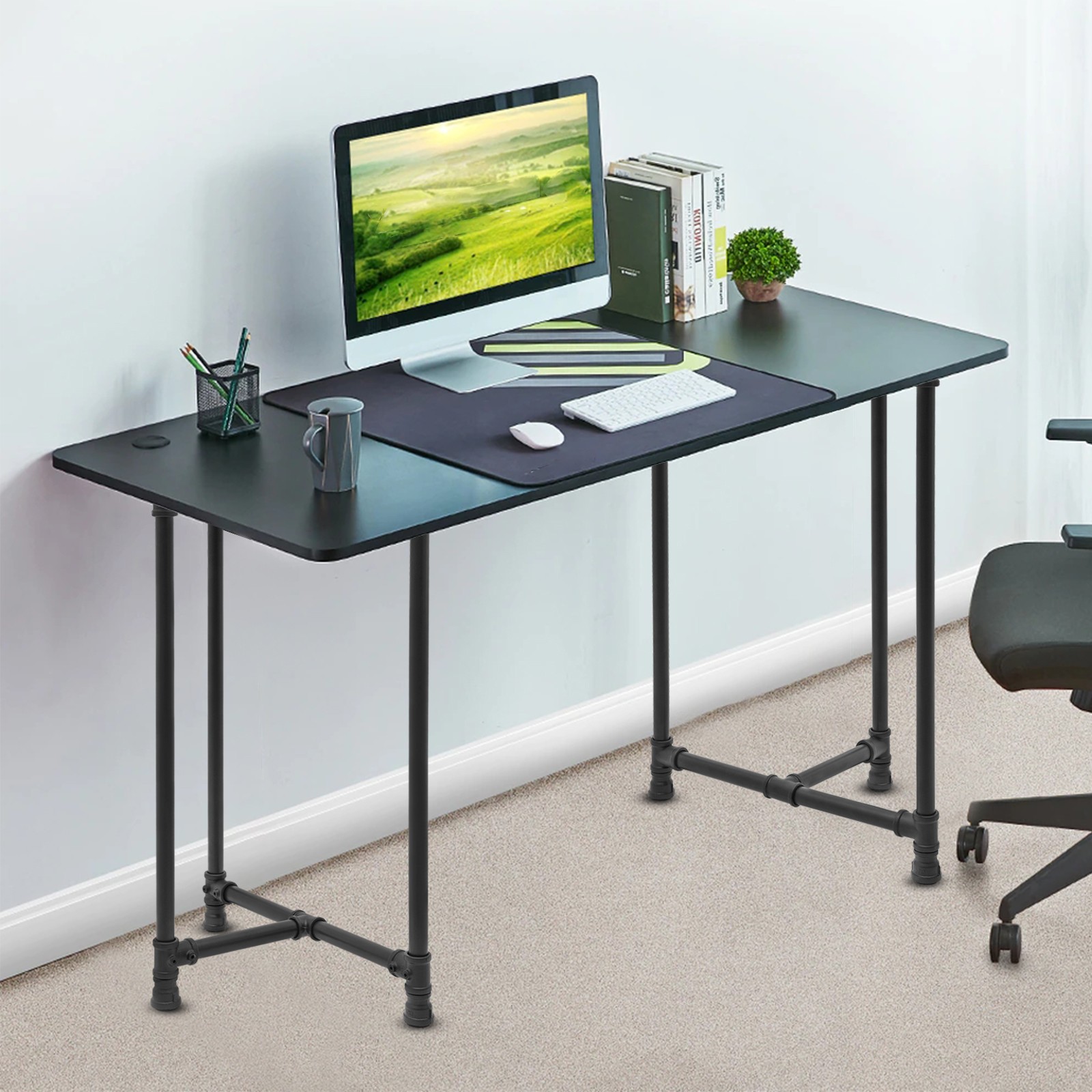 Table Legs Set of 2 Metal Desk Leg 28-Inch Dining Table Legs Industrial Black