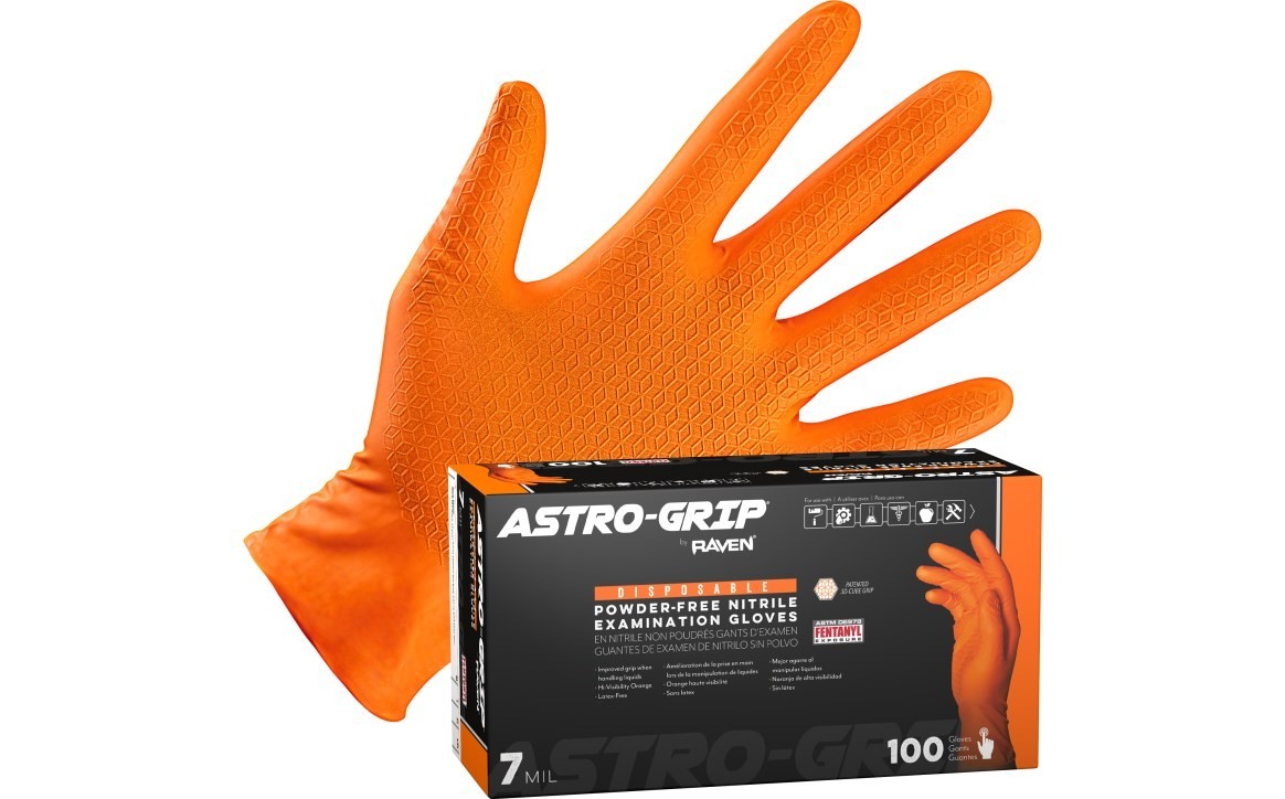 SAS Safety 66473 Astro-Grip® Powder-Free Nitrile Exam Grade Dispble Gloves - L