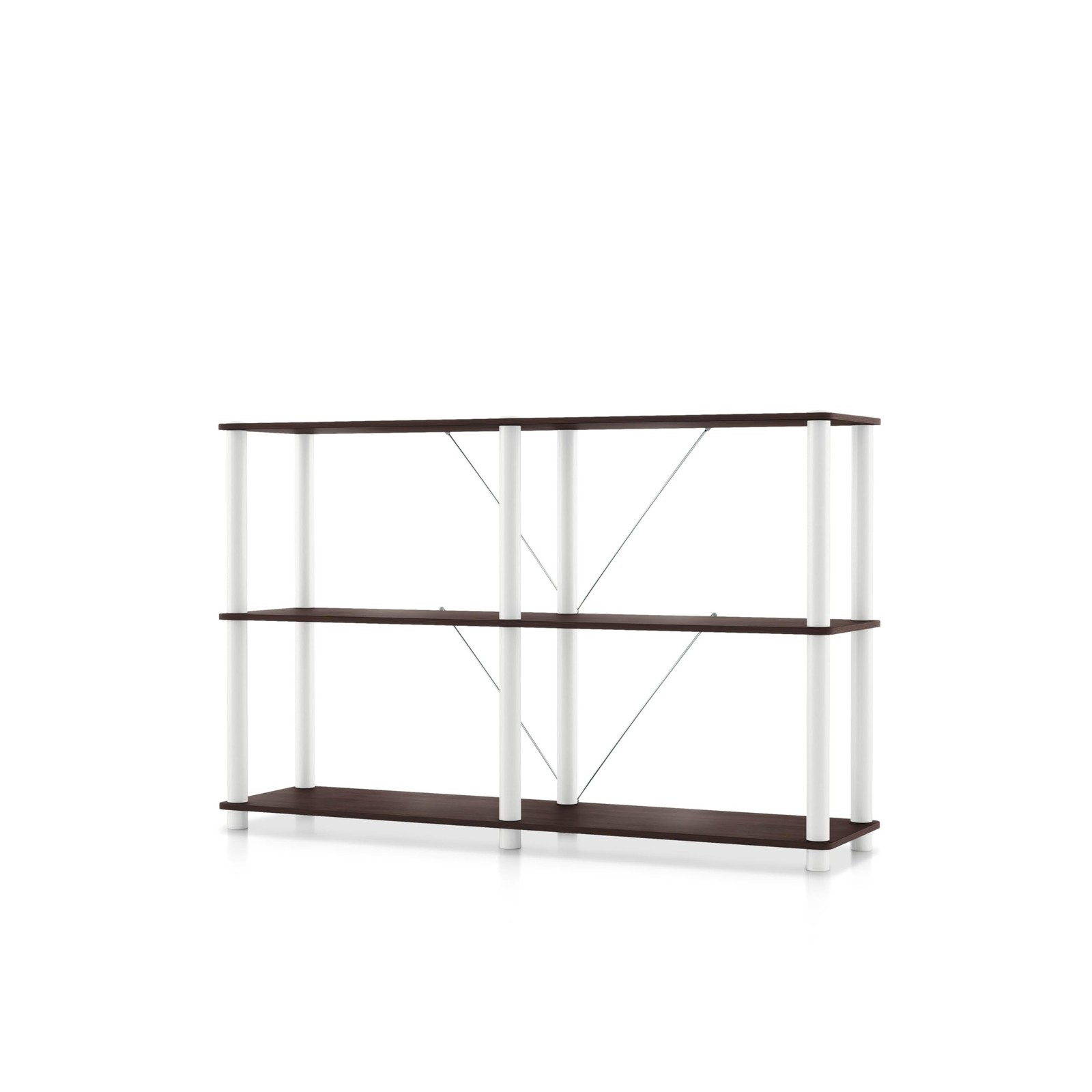 Homes Inside + Out Apexa Modern 3-Tier Extra Wide Shelving Units, Collectibles