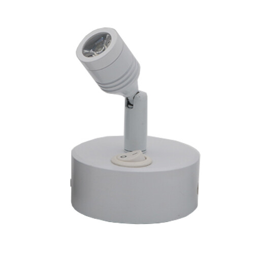 3W LED Spotlight Light Rechargeable Battery-Powered Lamp On/Off Button Cabinet