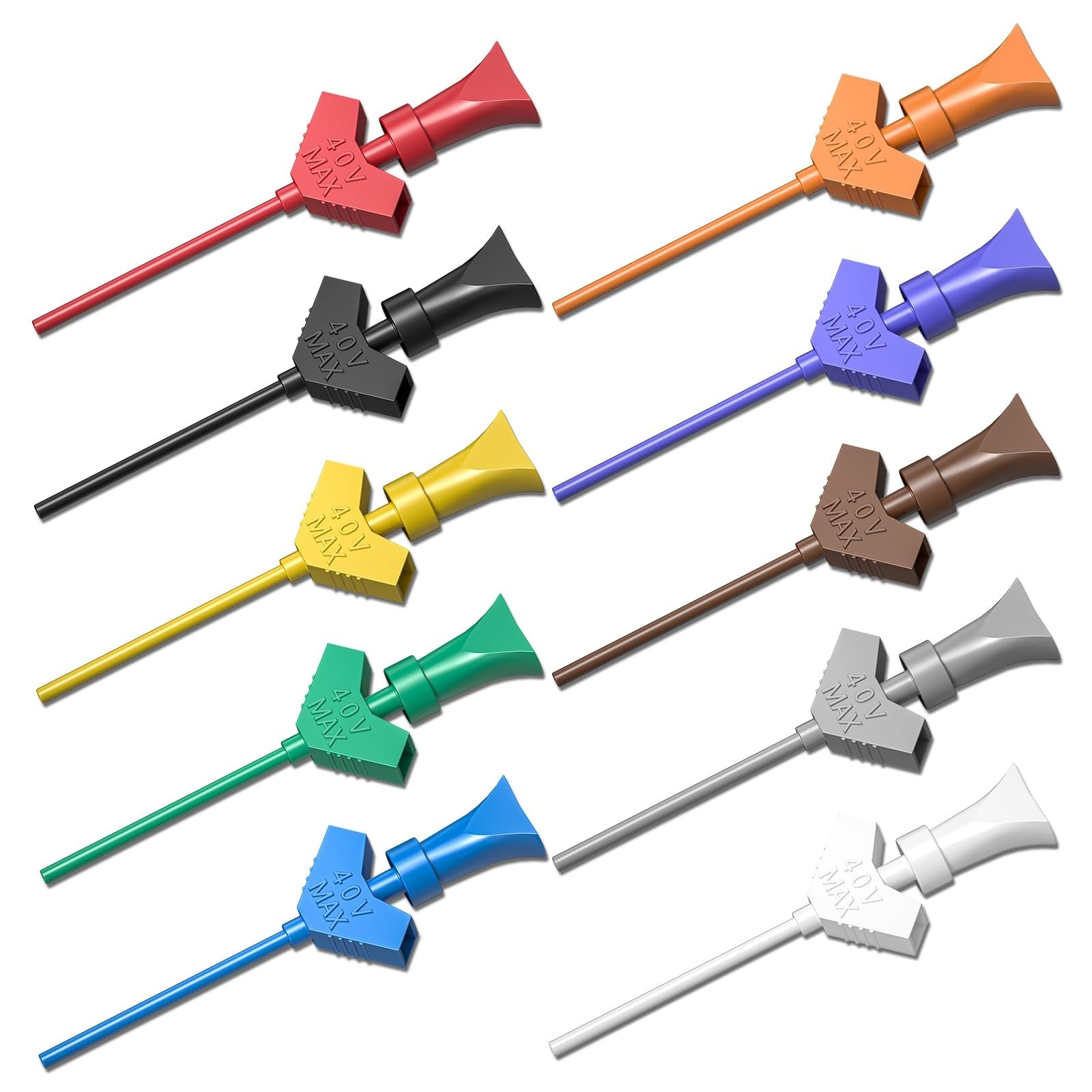Goupchn SMD IC Test Hook Clips, 10 Colors | 10PCS for Logic Analyzer, Electro...