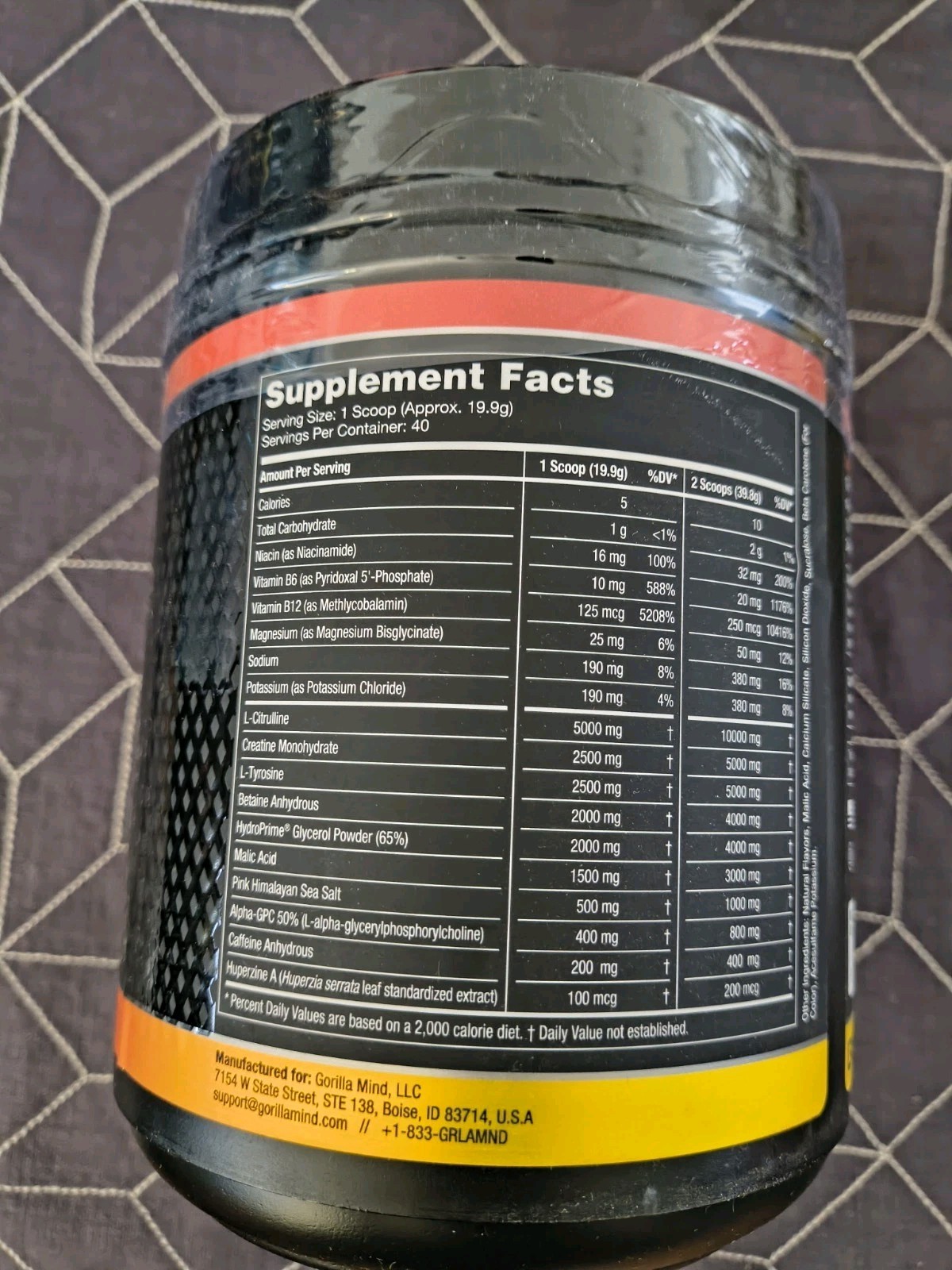 Gorilla Mode Pre-Workout Orange Rush 40 Servings Bb 4/30/26 Sealed