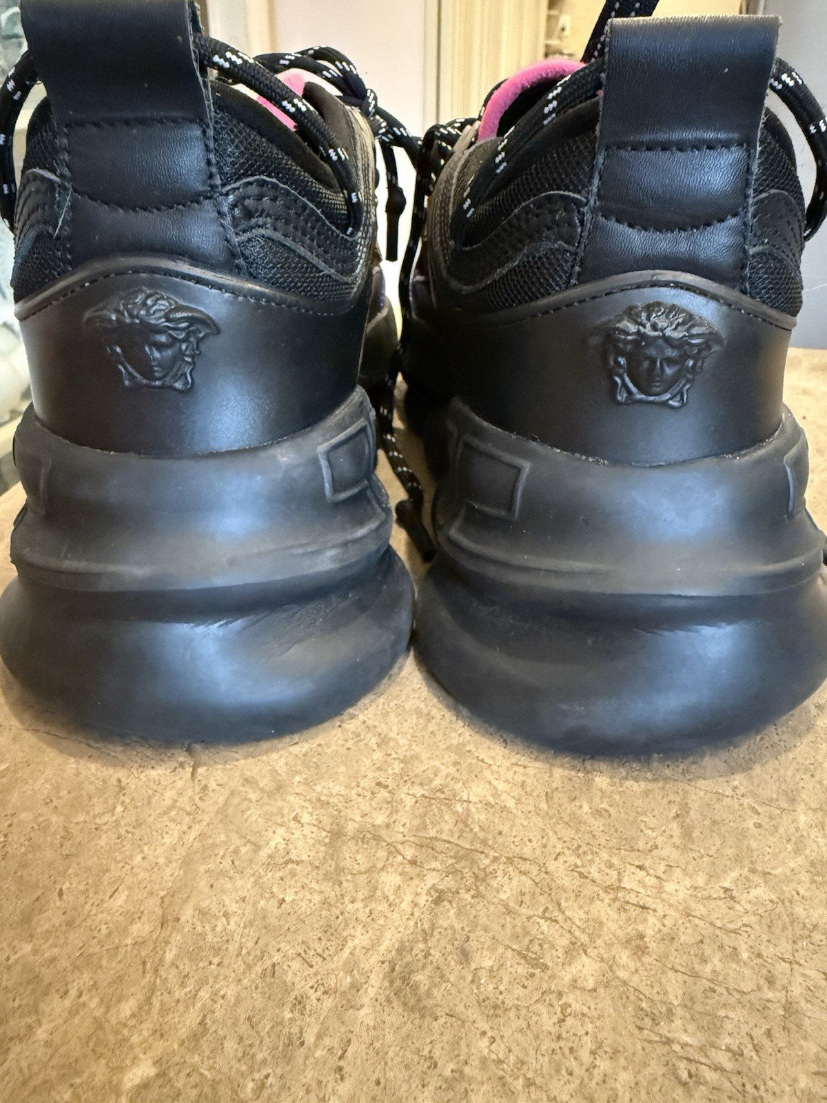 Versace Chain Reaction Black & Multicolor Trainers - Size 10
