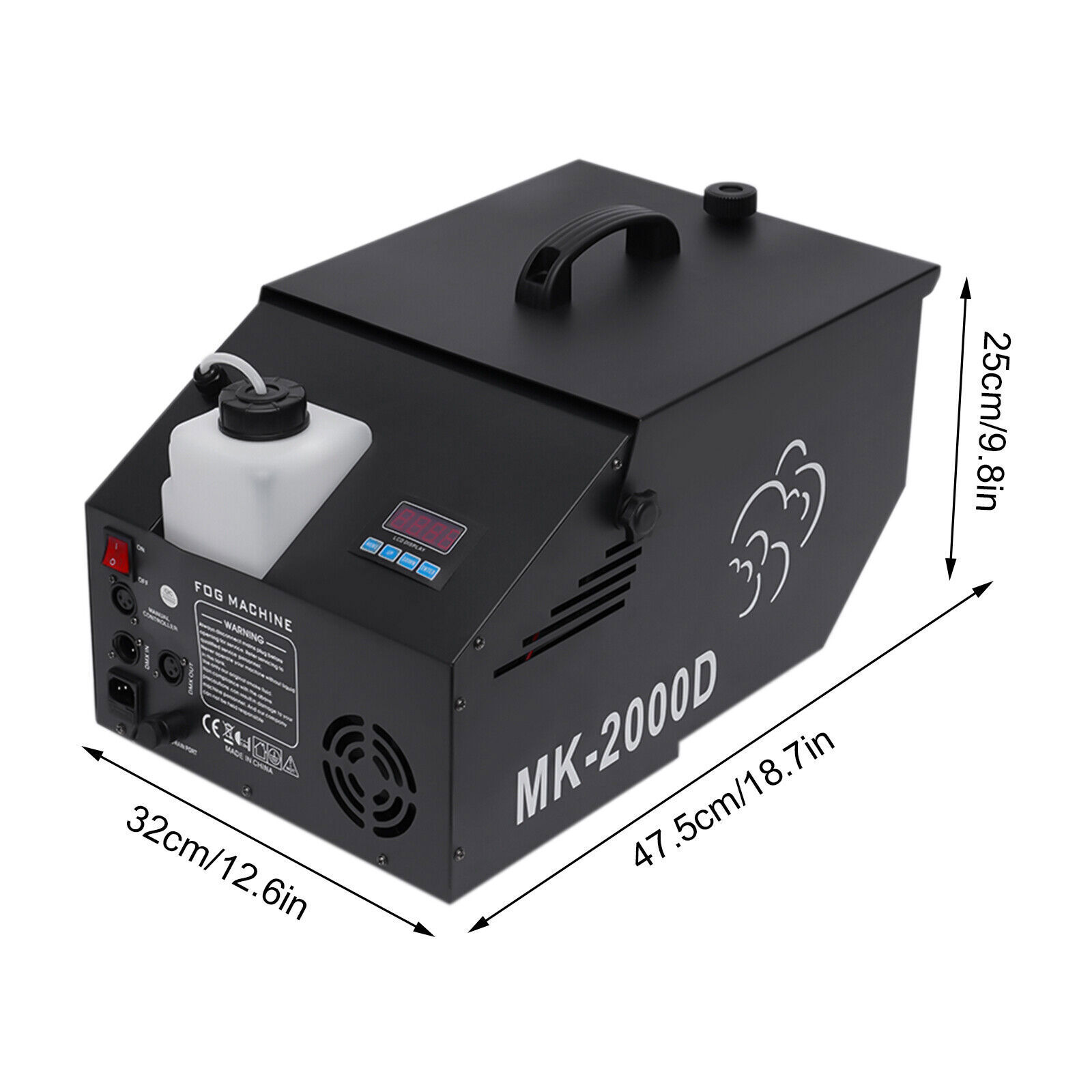 Low-Lying Fog Machine Wedding DJ Stage Smoke Effect DMX Dry Ice Fogger w/Remote