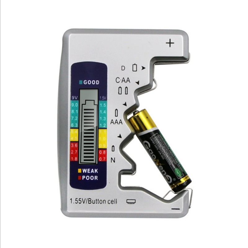 Digital Battery Tester Voltage Power Detector For AA AAA C D 9V Button Cell c