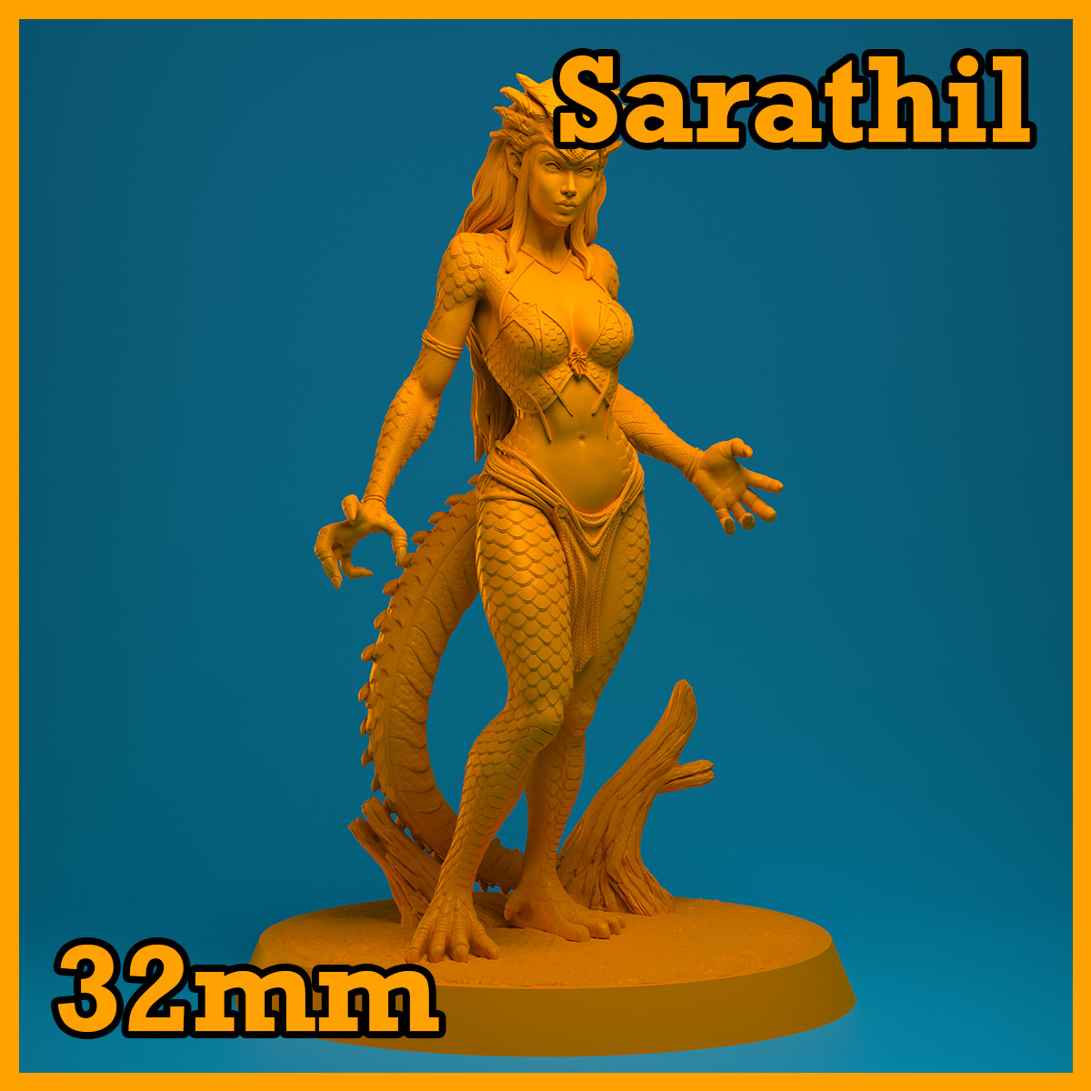 Dungeons & Dragons Playable Character Female Lizardfolk Sarathil - Sorcerer