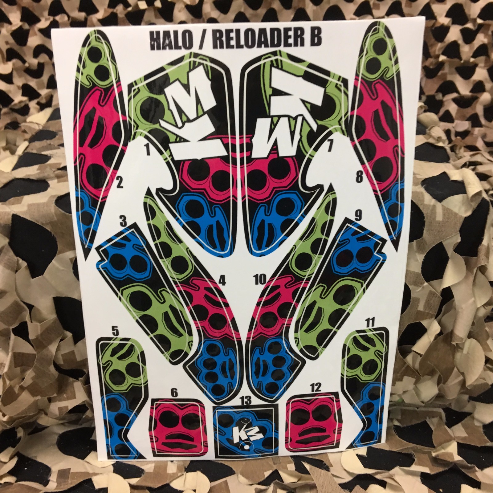 NEW KM Paintball Halo Too Loader Wrap - Ramstein Checkers