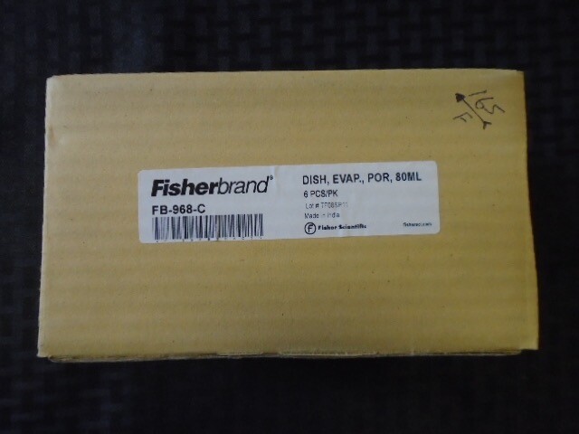 New FISHERBRAND 80mL Glazed Porcelain Round Evaporating Dish 6/Pack FB-968-C