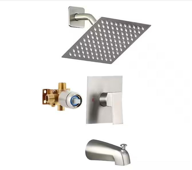 Aklfgn Shower System AZLY-8-102LS Single Handle 2 Spray Tub and Shower Faucet