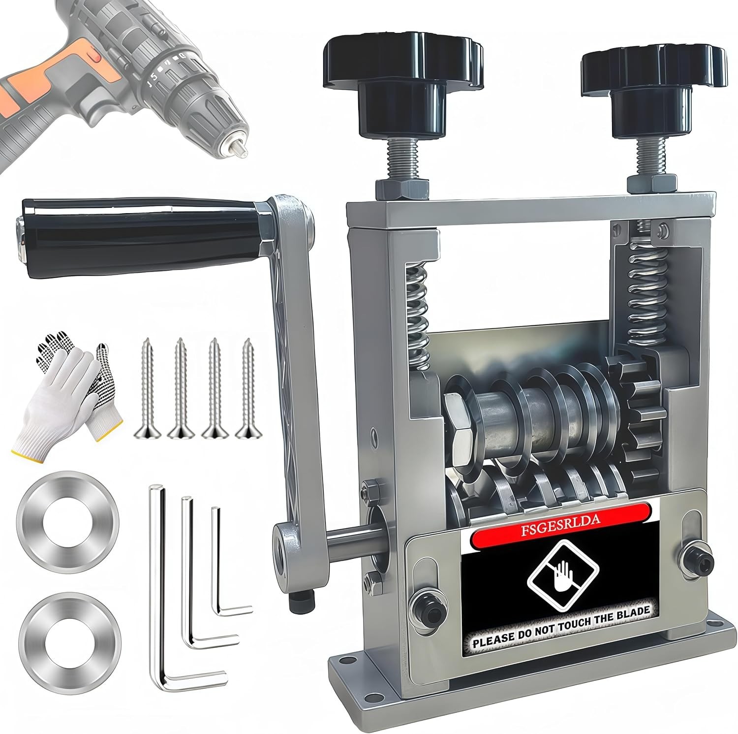 Manual Wire Stripper Machine,Drill Powered Hand Crank Wire Stripper Tool With...