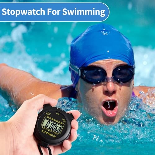 Digital Stopwatch Timer - Large Display with Clock and Date - No Alarm Function