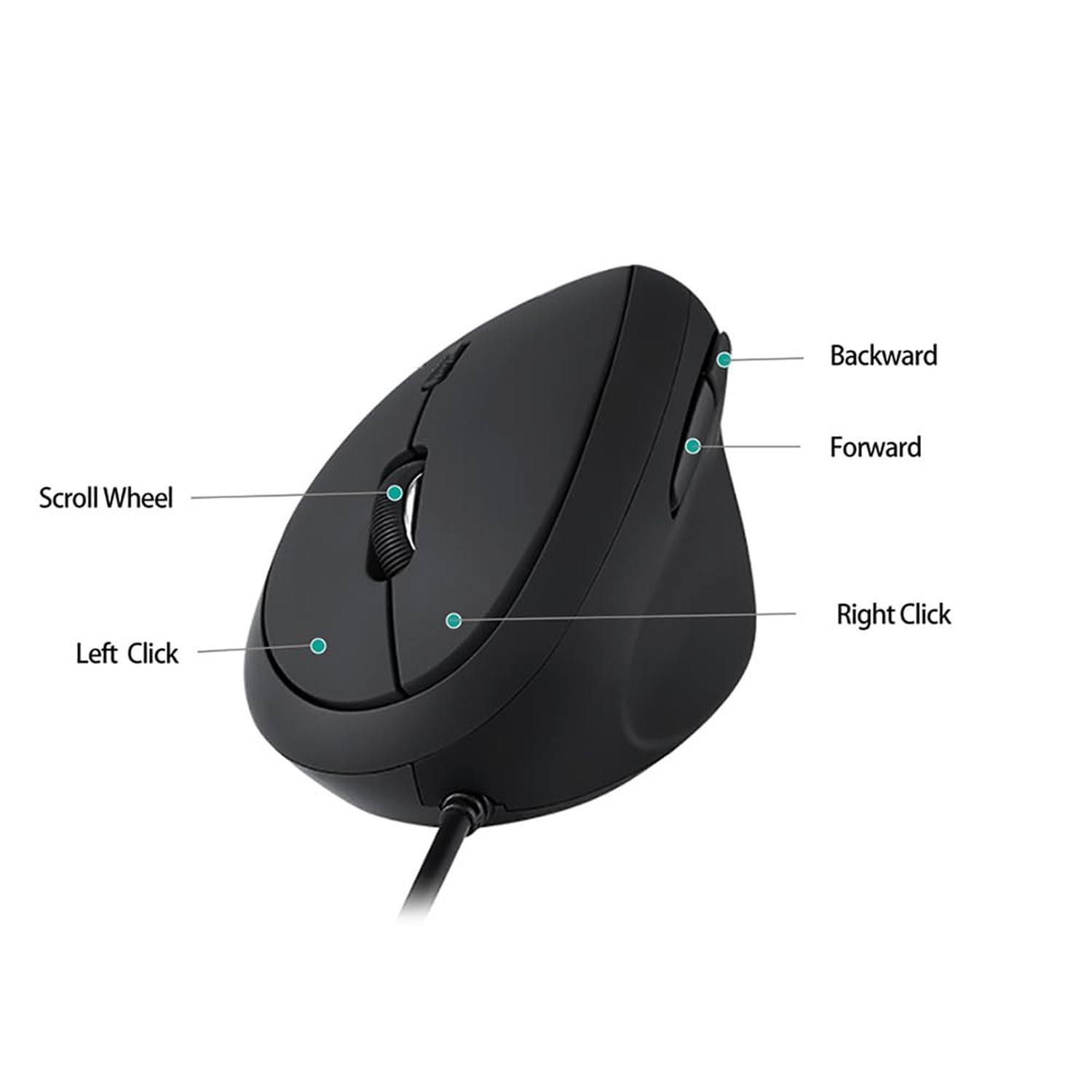 Wired Ergonomic Mouse, Optical Vertical Mouse with 3 Adjustable 800/1200/1600...