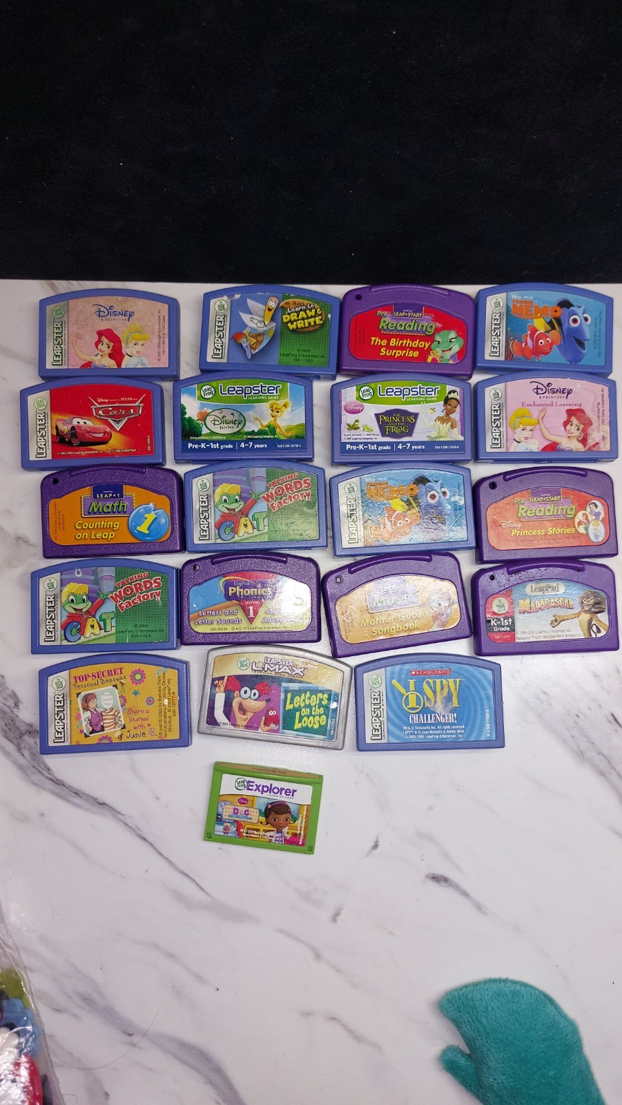 Leap Frog Leapster L-Max Learning Games Lot of 20 Untested As Is Read Descrip