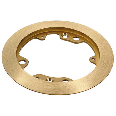 Hubbell Wiring Device-Kellems S3182 Box Cover, 1 Gang, Brass, Flush Cover Type