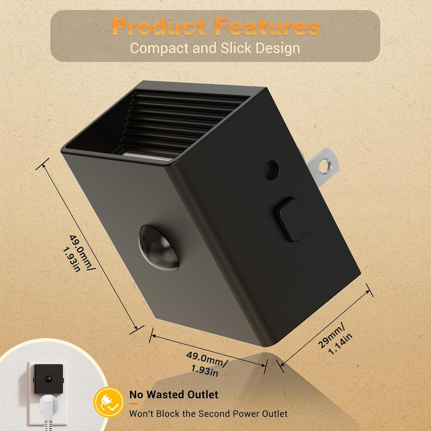 Motion Sensor Night Light, Night Lights Plug into Wall with Adjustable Brightnes