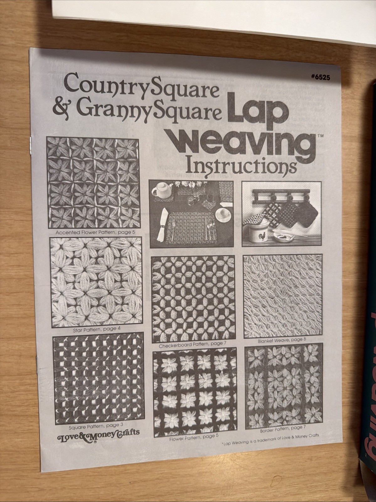 VTG Distlefink Designs Kit Patchwork Puff Lap Weaving Kit Missing Needle,shuttle