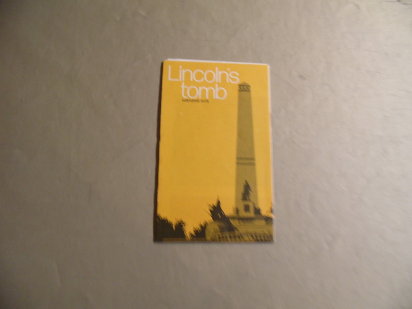 Vintage Lincoln Tomb Historical Site Map Pamphlet / Free Domestic Shipping