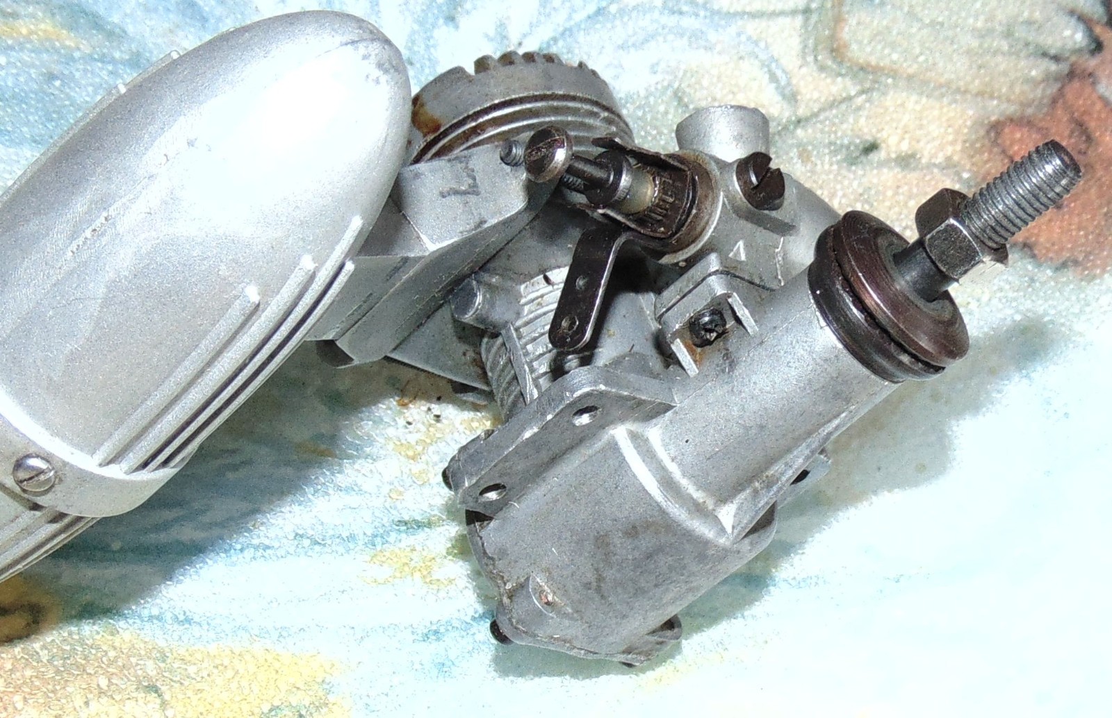 Fox 25 RC Model Airplane Engine wth muffler, used lightly