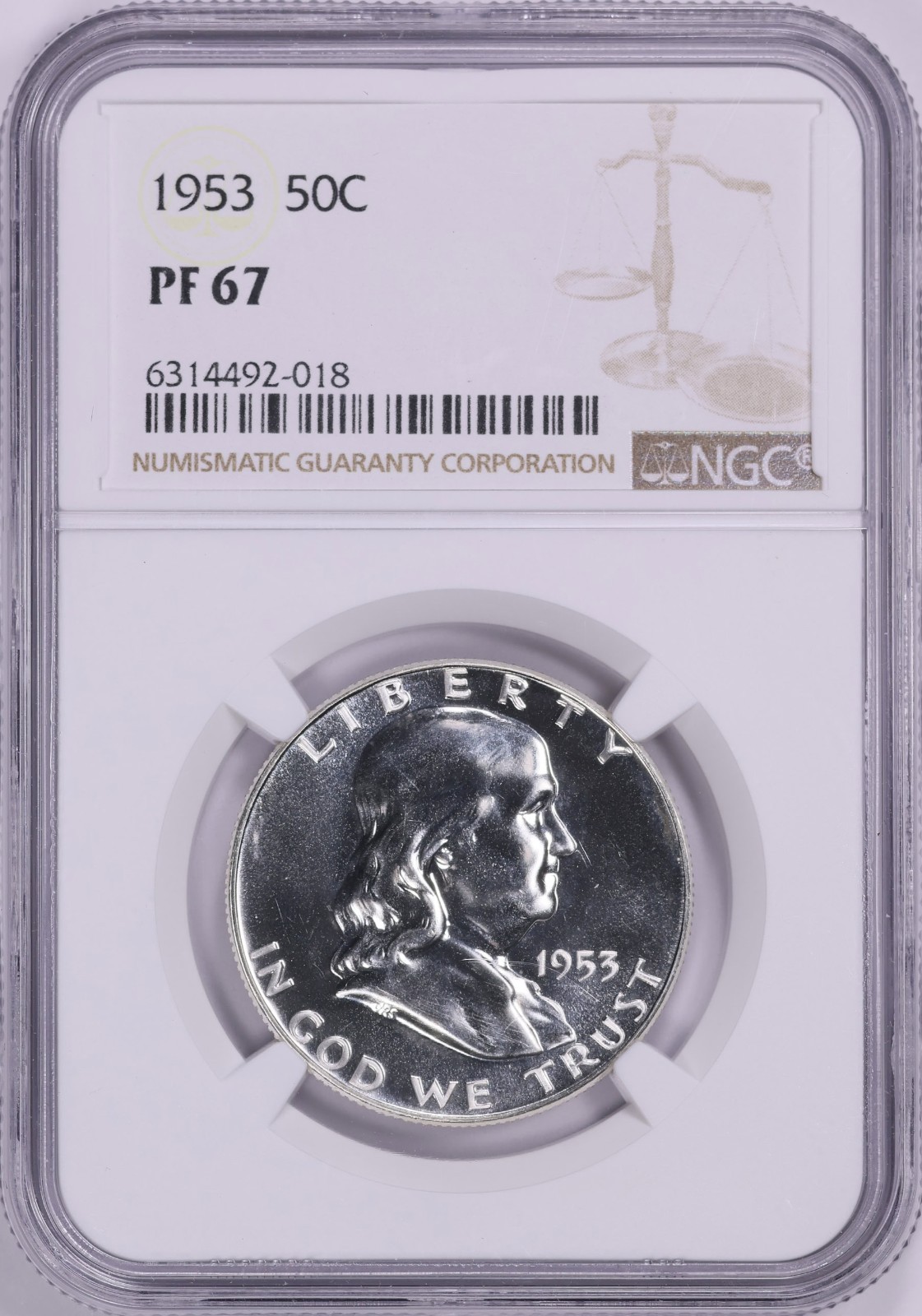 1953 Franklin Half NGC PF67