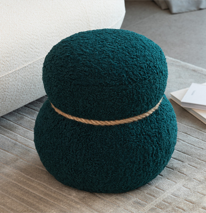 Green Suitable Light Camel Snowman Stool Playful & Cute with Plush Grig Cushions