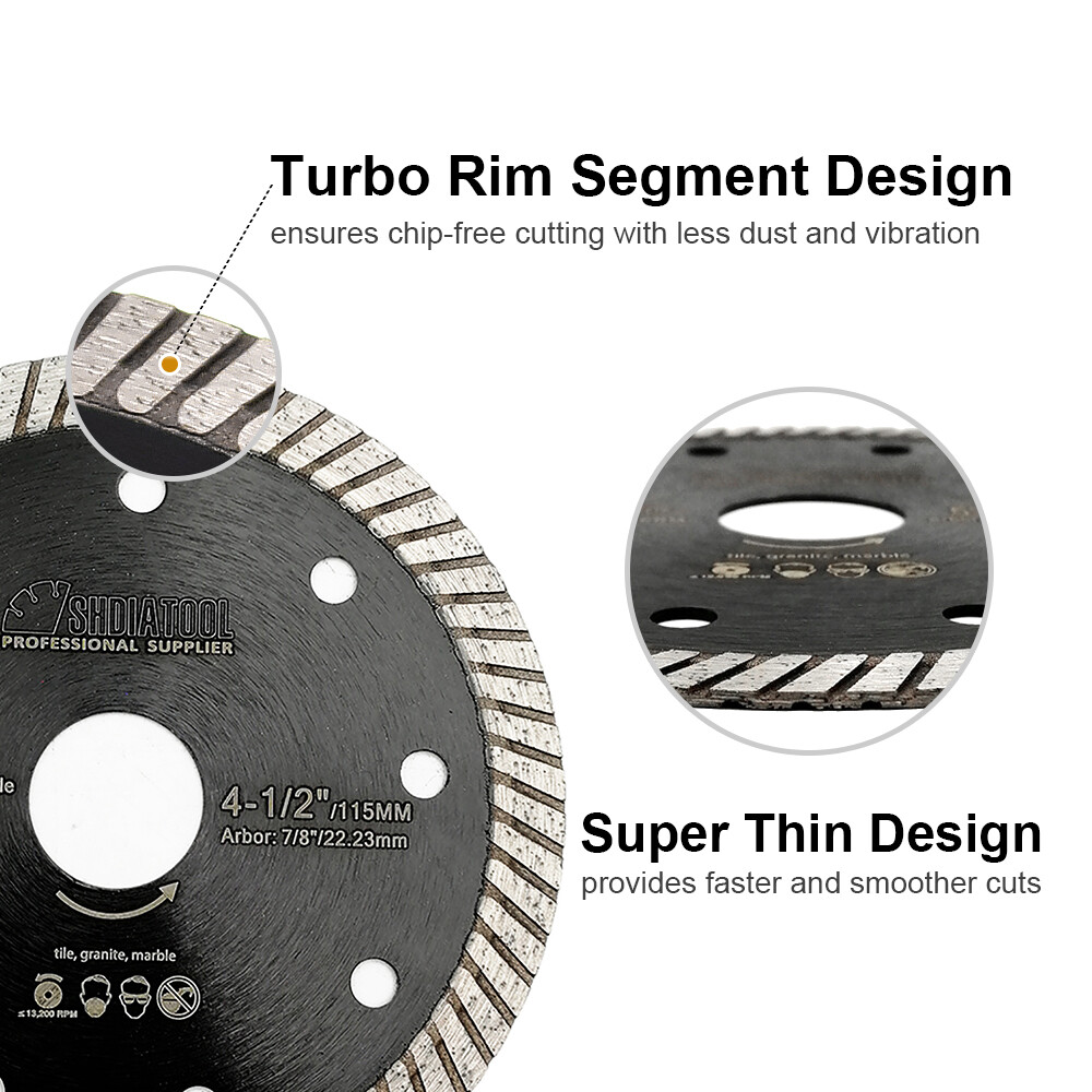 2pcs 4.5'' Diamond Cutting Disc Wheel Circular Saw Blade for Ceramic Tile Marble