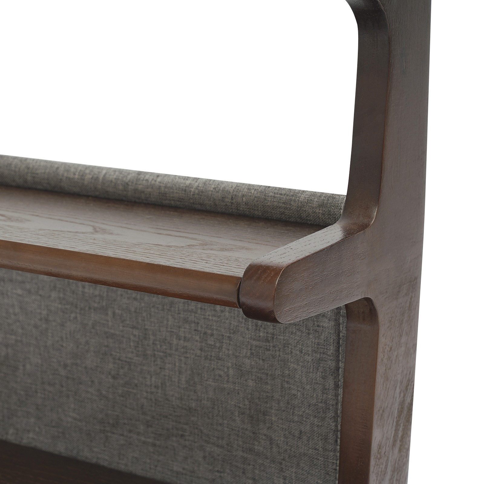 C-Shaped End Table 4-Tier Wooden Side Table Laptop Tray Coffee Table Couch Table