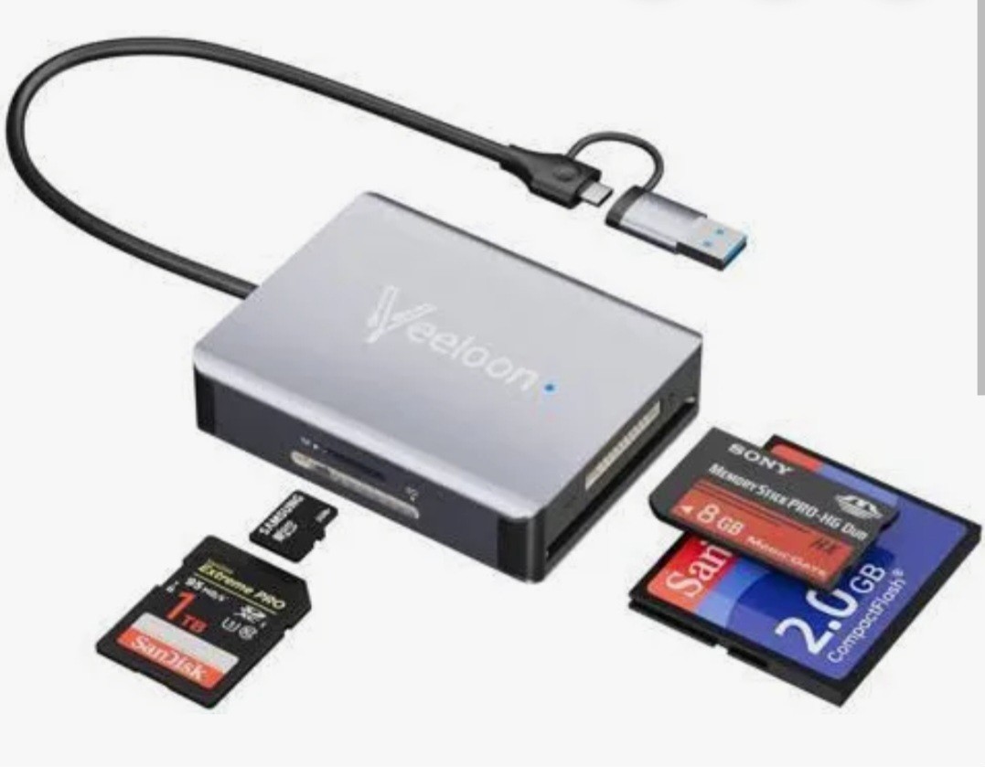 Veeloon Multi 4 In 1 USB C To A Card Reader
