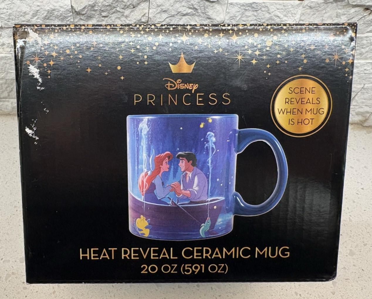 NEW Disney Princess Little Mermaid Ariel & Eric Kiss the Girl Heat Reveal Mug