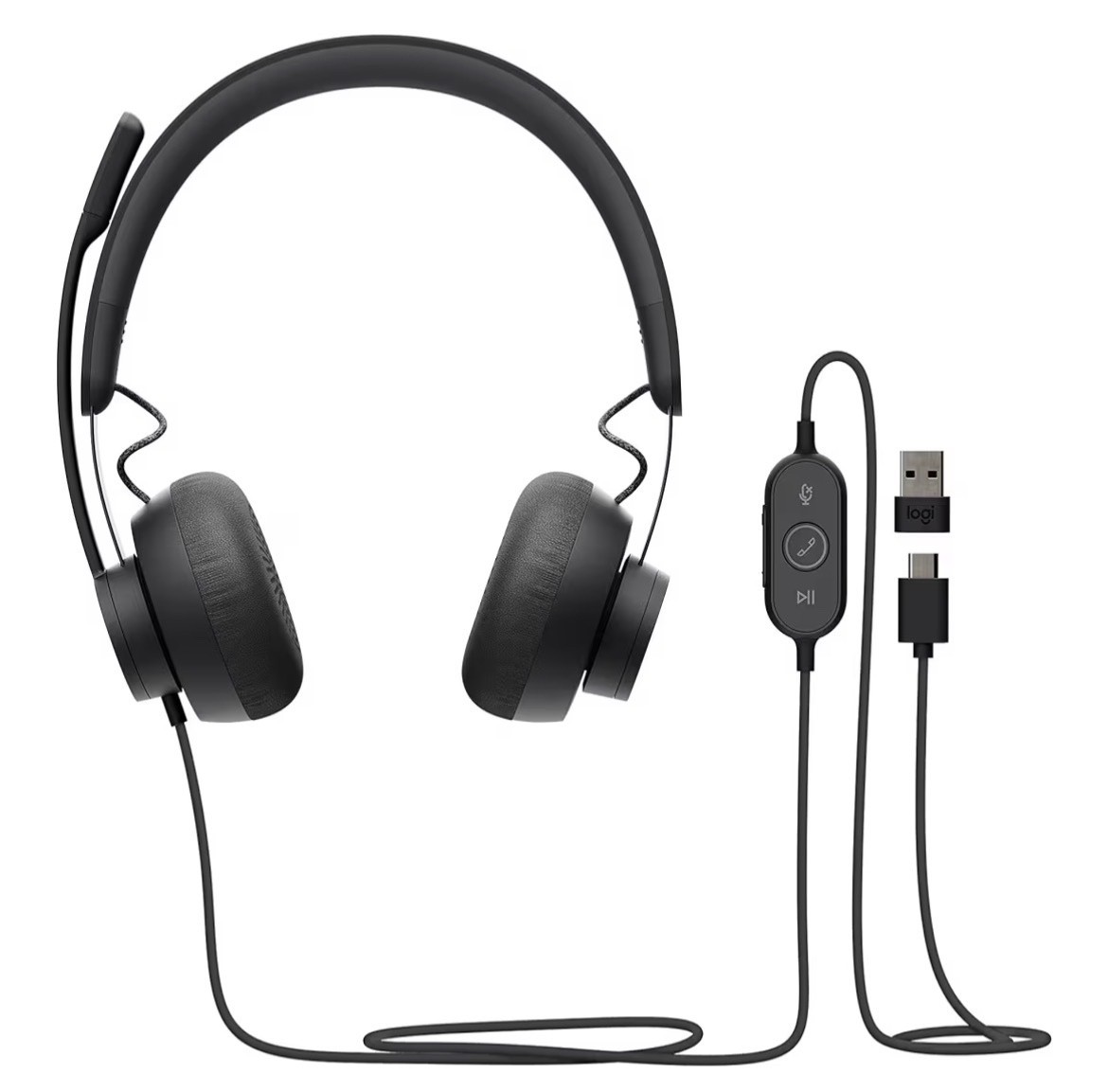 Logitech Zone Wired Noise Cancelling Headset & Microphone USB-C USB-A 981-000871